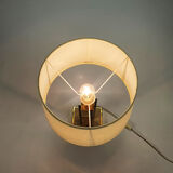 Lampe de table plaquée or et travertin de 24 k kt, années 1970
