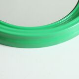 Space age round green molded plastic mirror, 1970s.