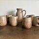 Vintage complete stoneware service – 6 mugs & jug Vallauris