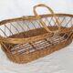 Bassinet in rattan, his mattress, pillow and bed linens