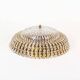 Large vintage brass and glass flush mount light by Palwa