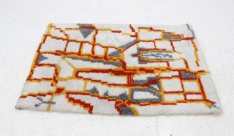 Midcentury Rug, Carpet, Denmark, Ege Rya Style, 1960s