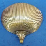 Art Deco wall lamp 40s in bronze and brass shell shape