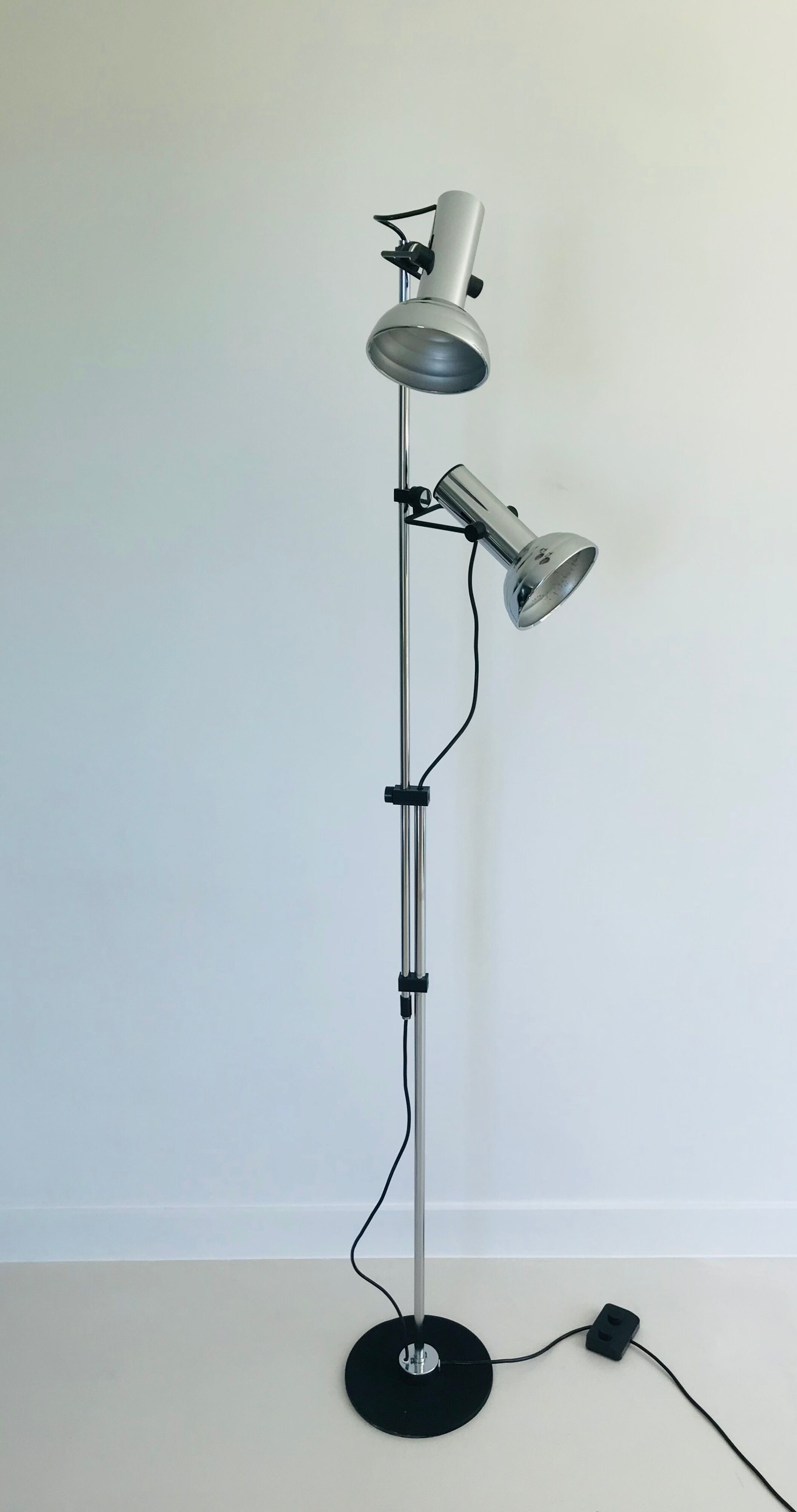 Floor lamp two spots, Italy 70s