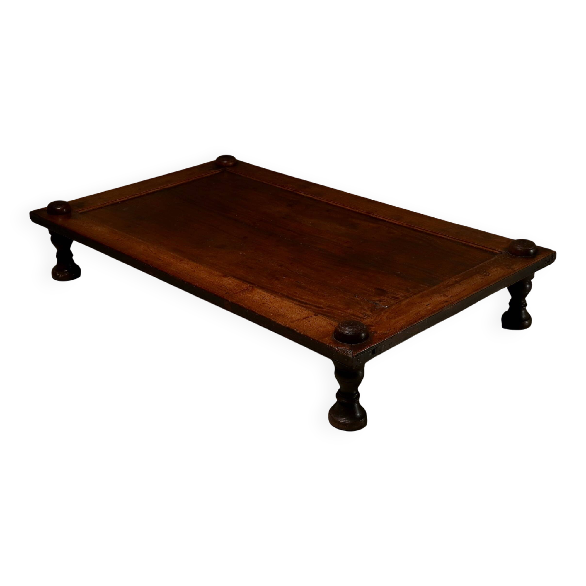 Monumental 19th Century Wabi Sabi Daybed in Tropical Hardwood