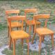 Set of 4 Baumann bistro chairs from the 1950s.