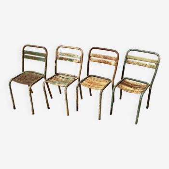 Set of 4 tolix t2 chairs