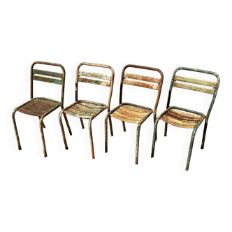 Set of 4 tolix t2 chairs