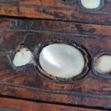 Antique folding oriental chair with mother-of-pearl inlays