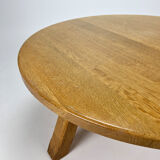 Table basse moderniste en chêne, années 1960