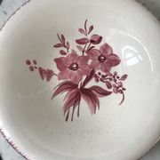 Duo de plats de service longchamp roses années 30-40