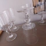 6 crystal water glasses of Porcieux model Mirabeau, early XX em