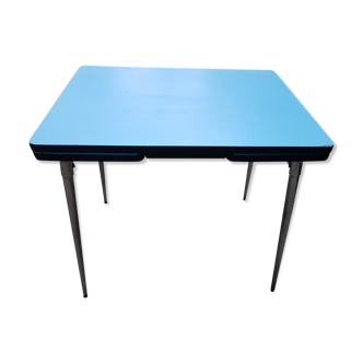 Table formica kitchen blue 60s