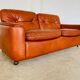 Vintage Danish mid-century cognac leather 2-seater sofa by Sigurd Resell