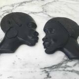 Sculptures profils africains en ébène