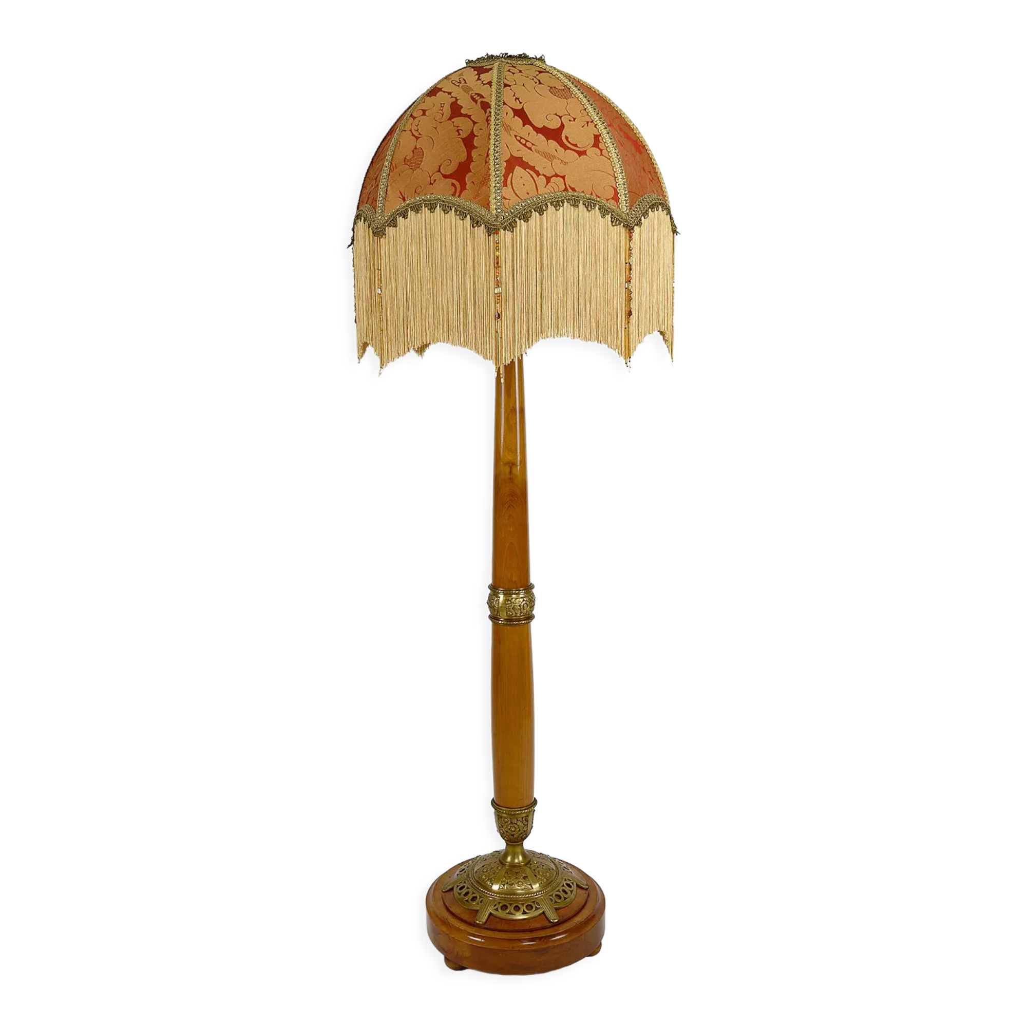 Art Nouveau cherry floor lamp by Paul Follot, circa 1920