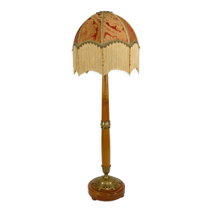 Lampadaire Art Nouveau en merisier