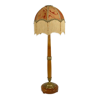 Lampadaire Art Nouveau en merisier par Paul Follot, circa 1920