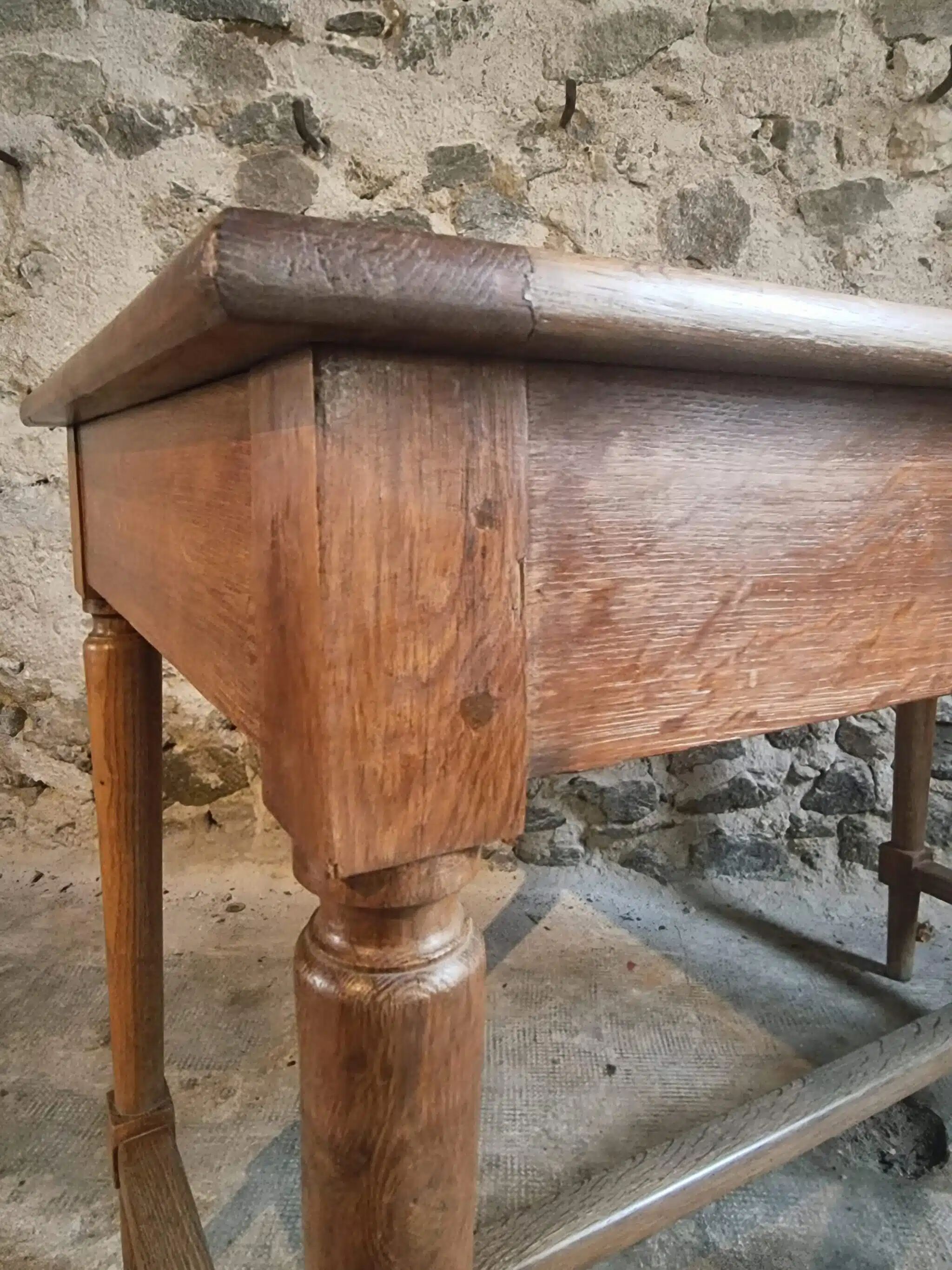 Table / antique desk in French oak, 1930s
