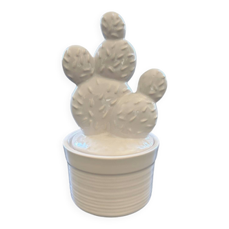 White cactus sugar bowl
