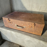 Vintage wooden crate suitcase