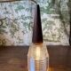 Vintage Scandinavian teak and holophane glass pendant light. 50s/60s