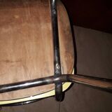 Paire de chaises en formica jaune  vintage