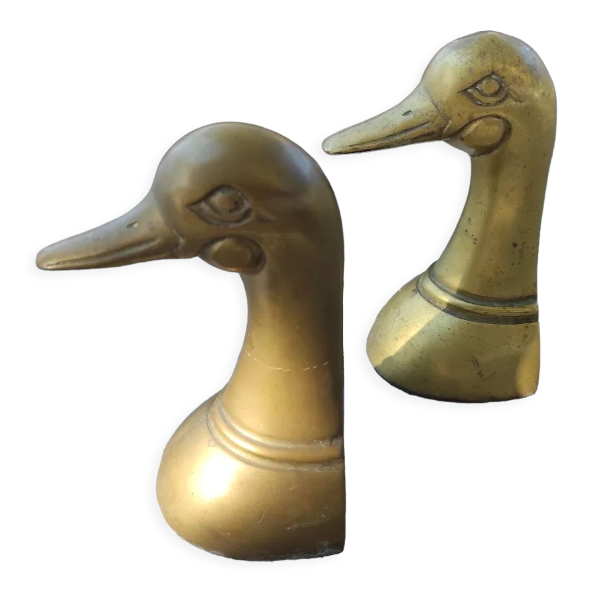 Paire de canards en laiton serre-livres