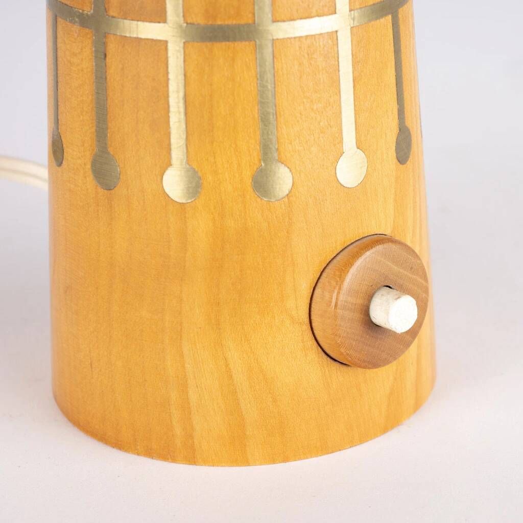 Unique wooden lamp by Stanislav Kučera and manufactured by ÚLUV