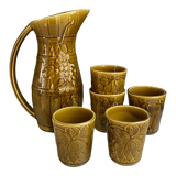 Pitcher and cups Sarreguemines