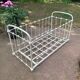 Wrought iron sofa bed with box spring.