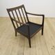 Scandinavian armchair in teak and leather, 1960s