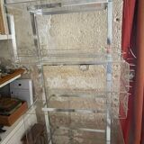 Metal and plexiglass shelf