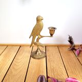 Candlestick brass bird
