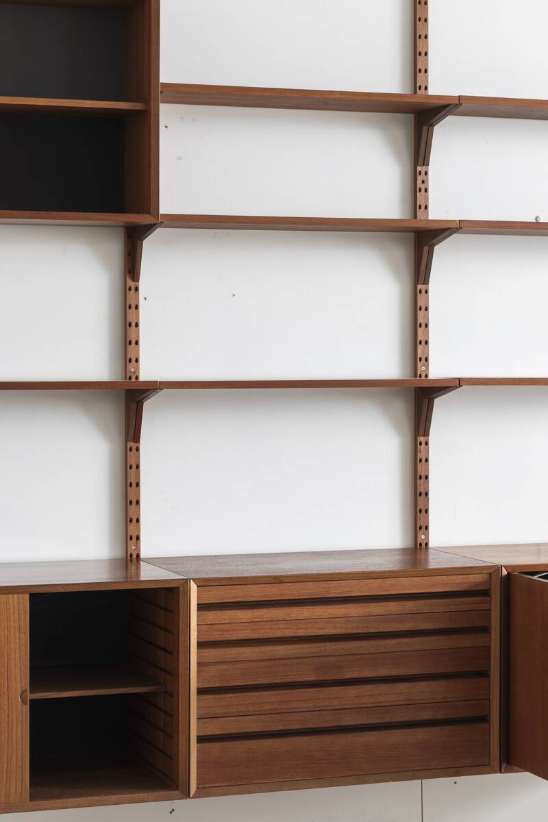 3-piece cado wall unit by poul cadovius for cado, denmark, 1960’s