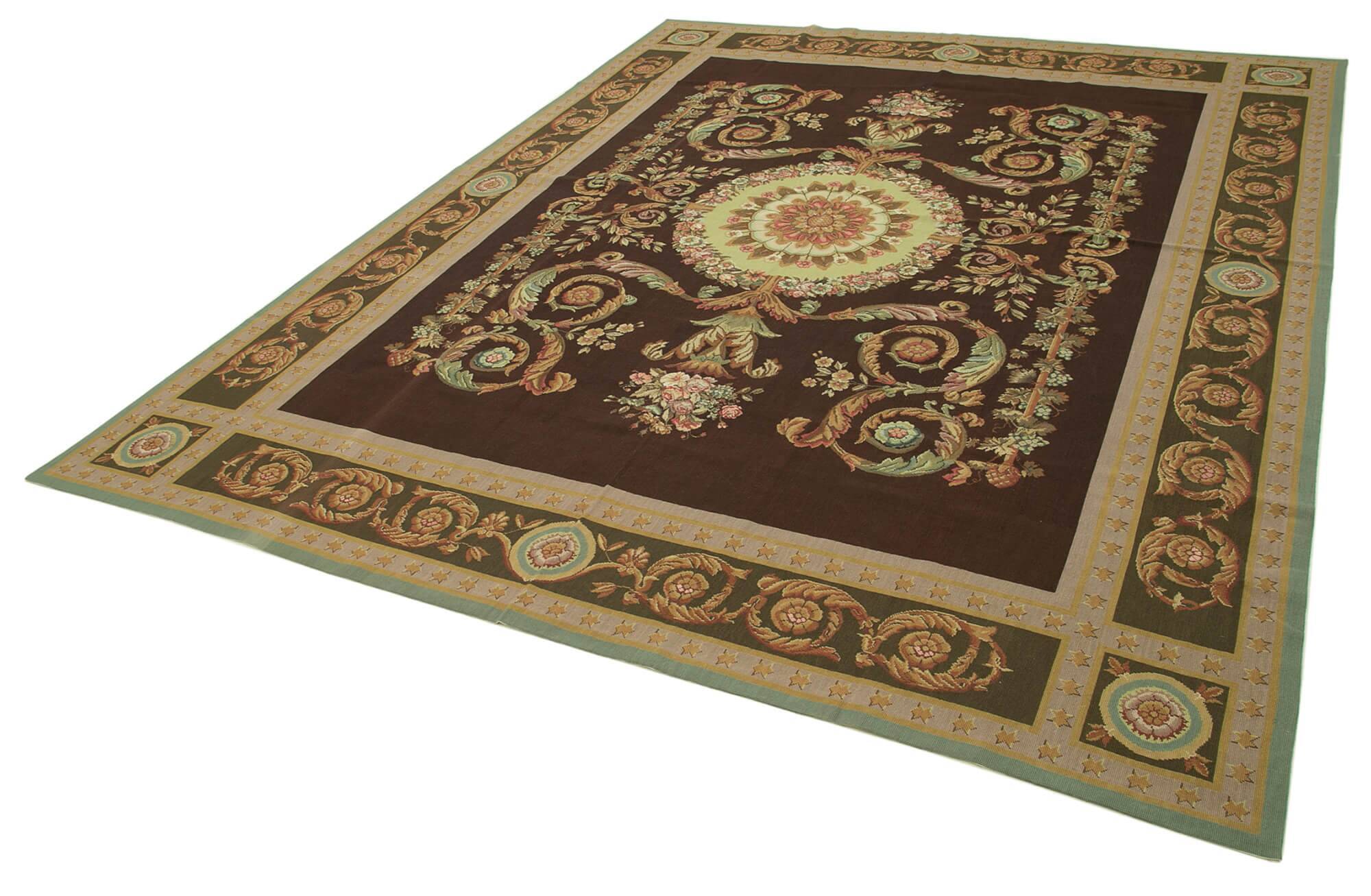 Handmade Vintage Flatweave Needlepoint Kilim 244 cm x 304 cm
