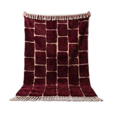 Tapis berbère en laine pure fait main traditionnelle taille 150/250 cm