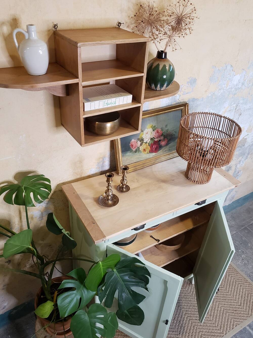 Vintage wall shelf