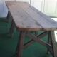 Table d'atelier avec plateau sur tréteaux