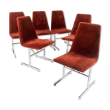 Six pieff ‘lisse’ dining chairs - designed by tim bates for pieff