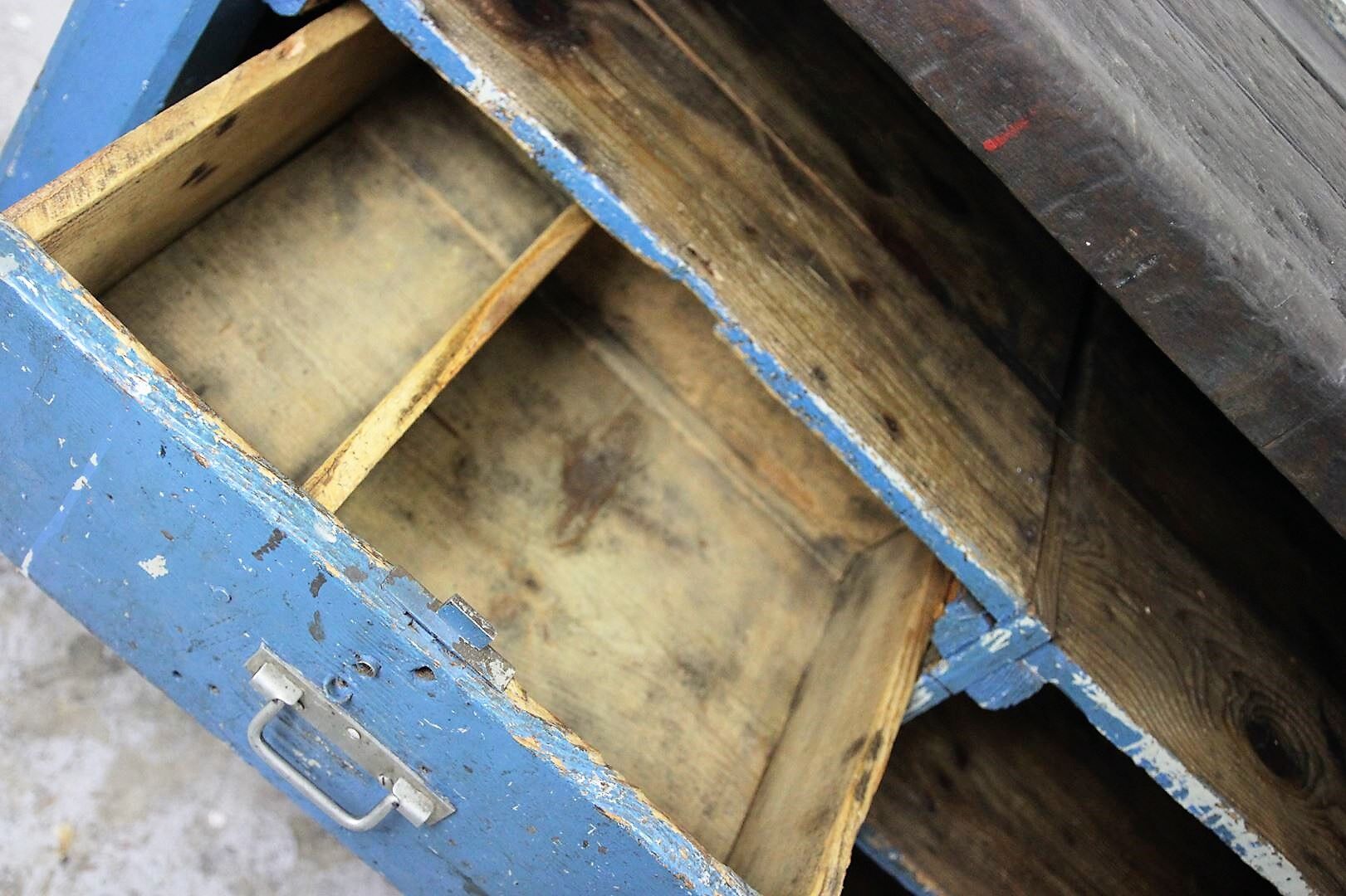 Industrial workbench in oak