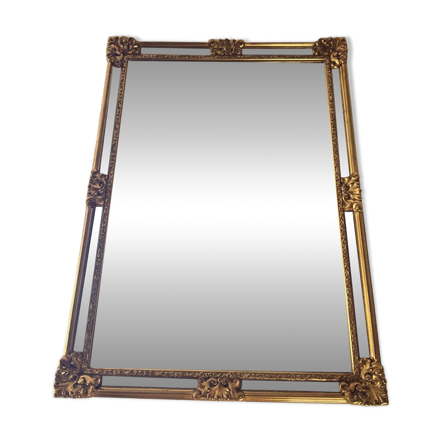 Deknudt gilded mirror with glazing beads from the 70s