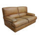 Contemporary brown vintage leather sofa