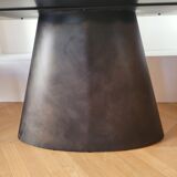 Table ovale metale noir AMPM