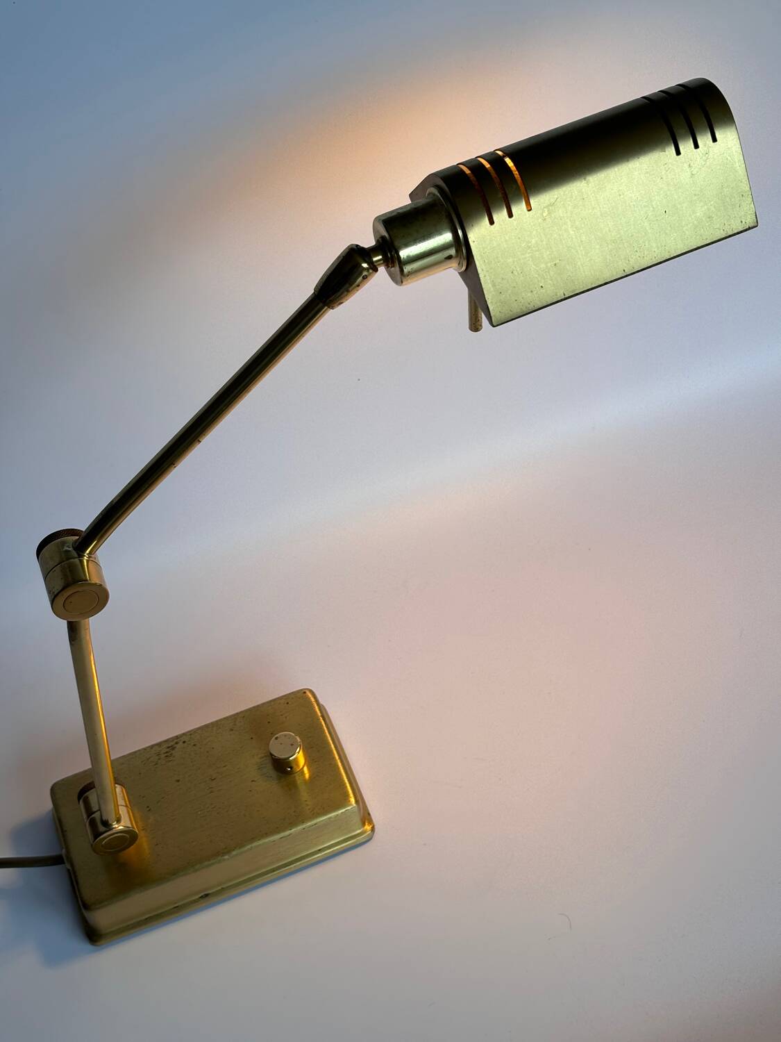 Vintage brass table lamp, Holtkötter Germany