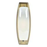 Veca vintage Art Deco white and amber glass wall lamp