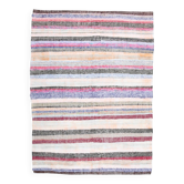 Tapis kilim moderne à rayures multicolores, 161x220 cm