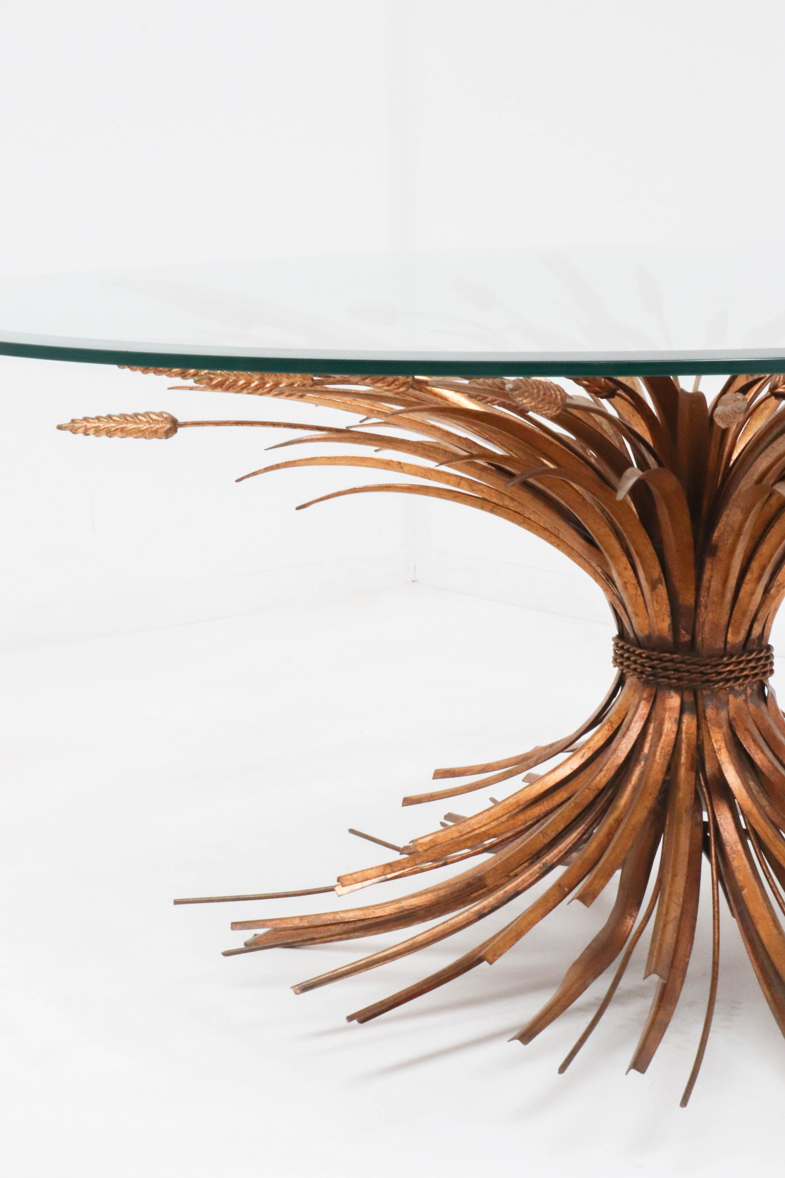 Vintage sheaf of wheat coffee table, 1960s