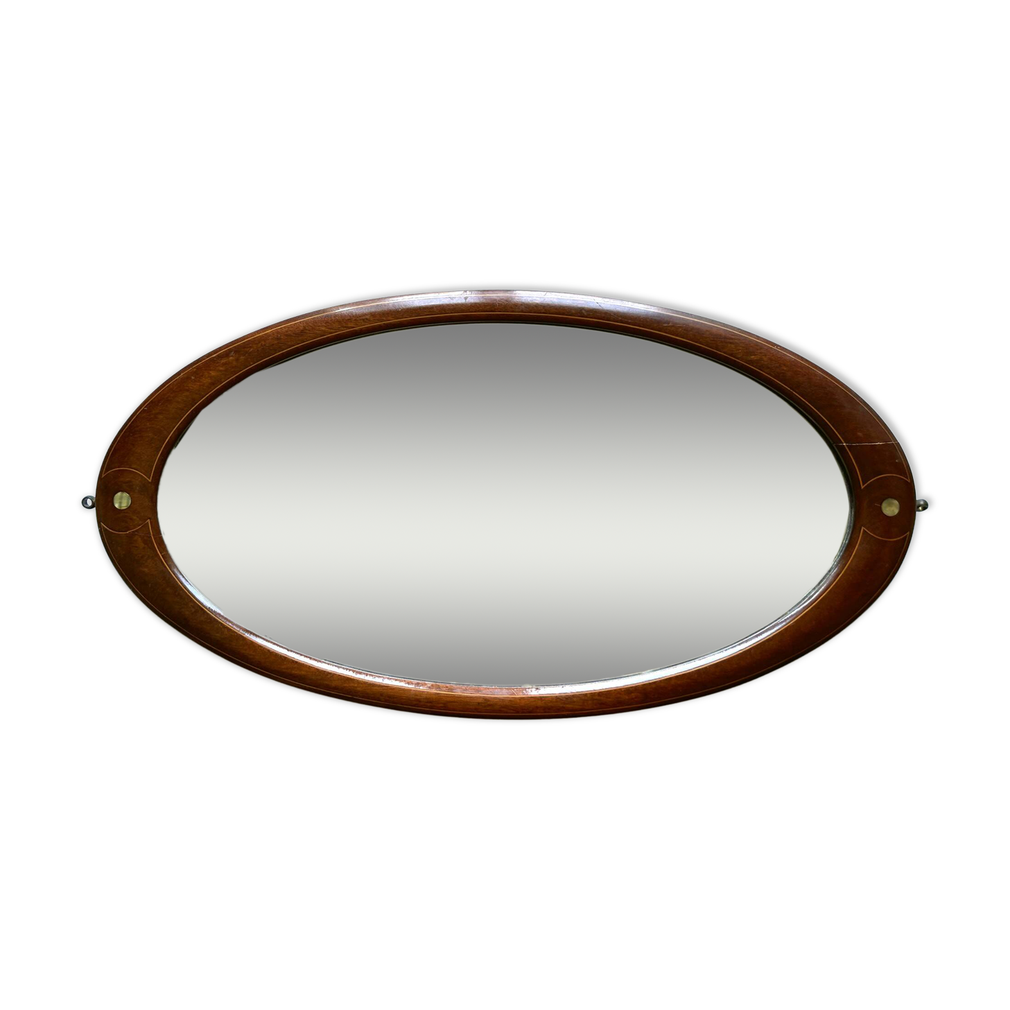 Antique boat mirror in mahogany