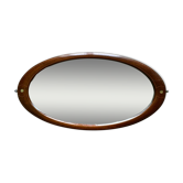 Miroir de bateau ancien en acajou